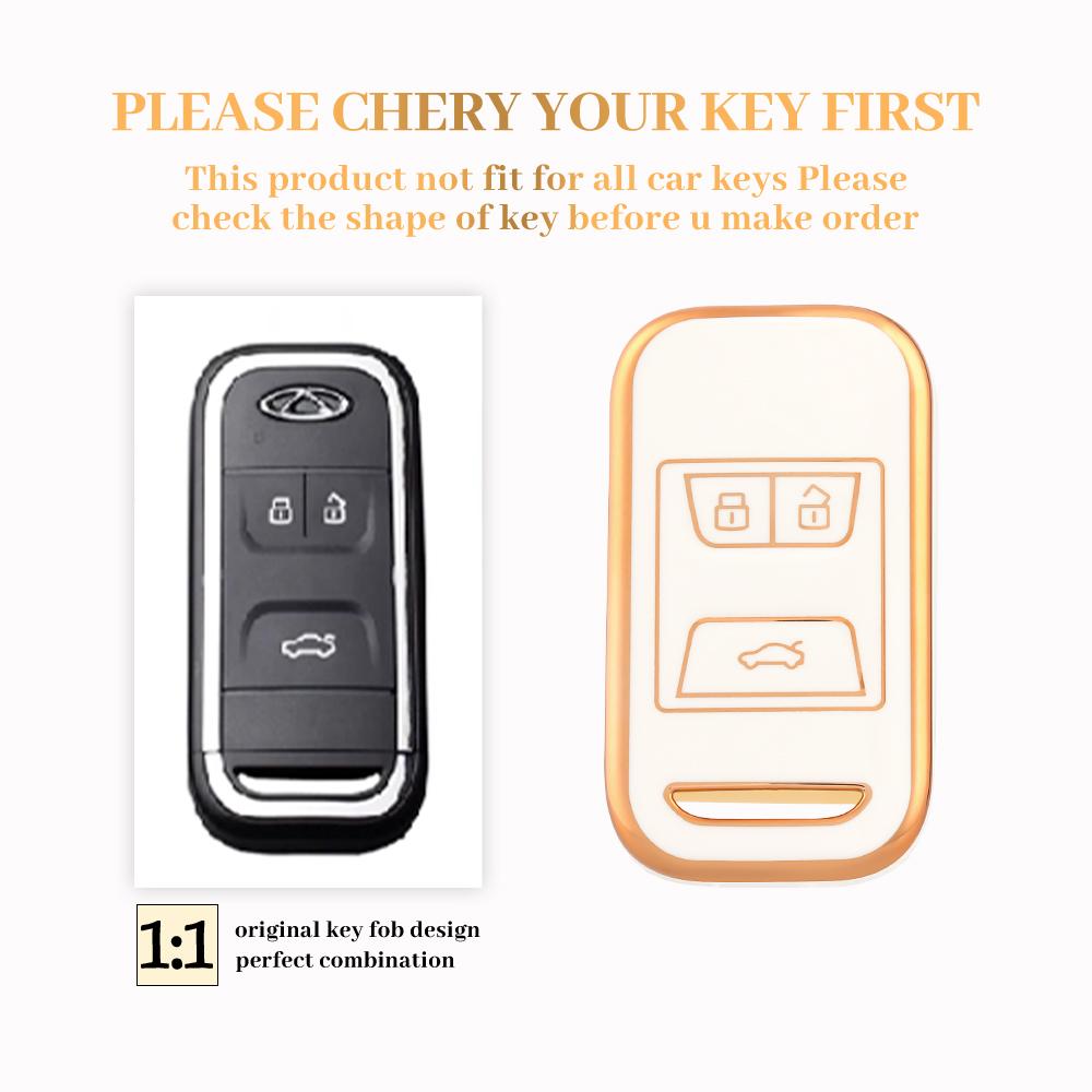 3 Buttons TPU Car Remote Key Fob Cover for Chery Tiggo 3 5X 4 8 Glx 7 2019 2020 Arrizo for Cheri Tiggo 8 Case Holder Protector