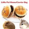 Portable Hamster Pet Warm Hamburger Small Cotton Nest Cartoon Bread Room Cabin Can Be Portable Hanging Sleeping Bag Wholesale
