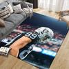 Brock Bowers Flannel Printed Carpet, Home Sofa Decoration for Living Room & Bedroom, Non‑Slip Play Flannel Floor Mat for Game Room