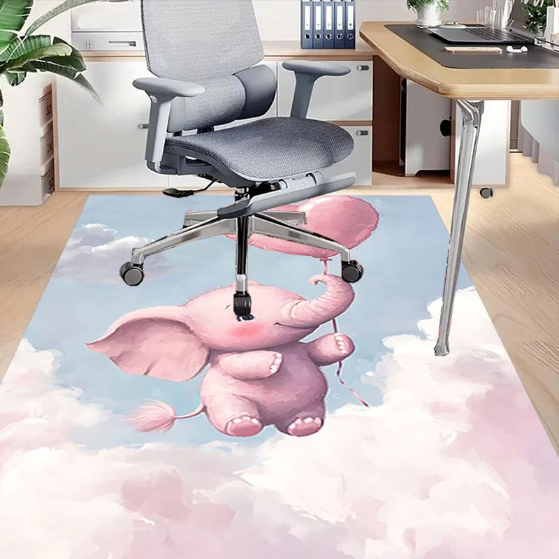 1pc Elephant Balloon Carpet Office Rug Outdoor Mat Home Decor Area Carpet Festival Gift Office Desk Chair Carpet