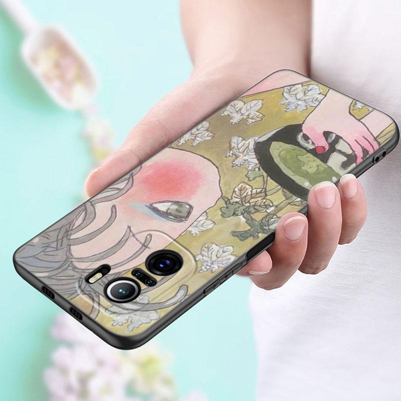 Aya Takano Konst Telefonskal För Xiaomi POCO F2 F3 M2 M3 M4 X3 X4 Pro NFC F4 GT 5G F1 X2 C3 C31 C40 M5S Mjuk TPU Svart Skal