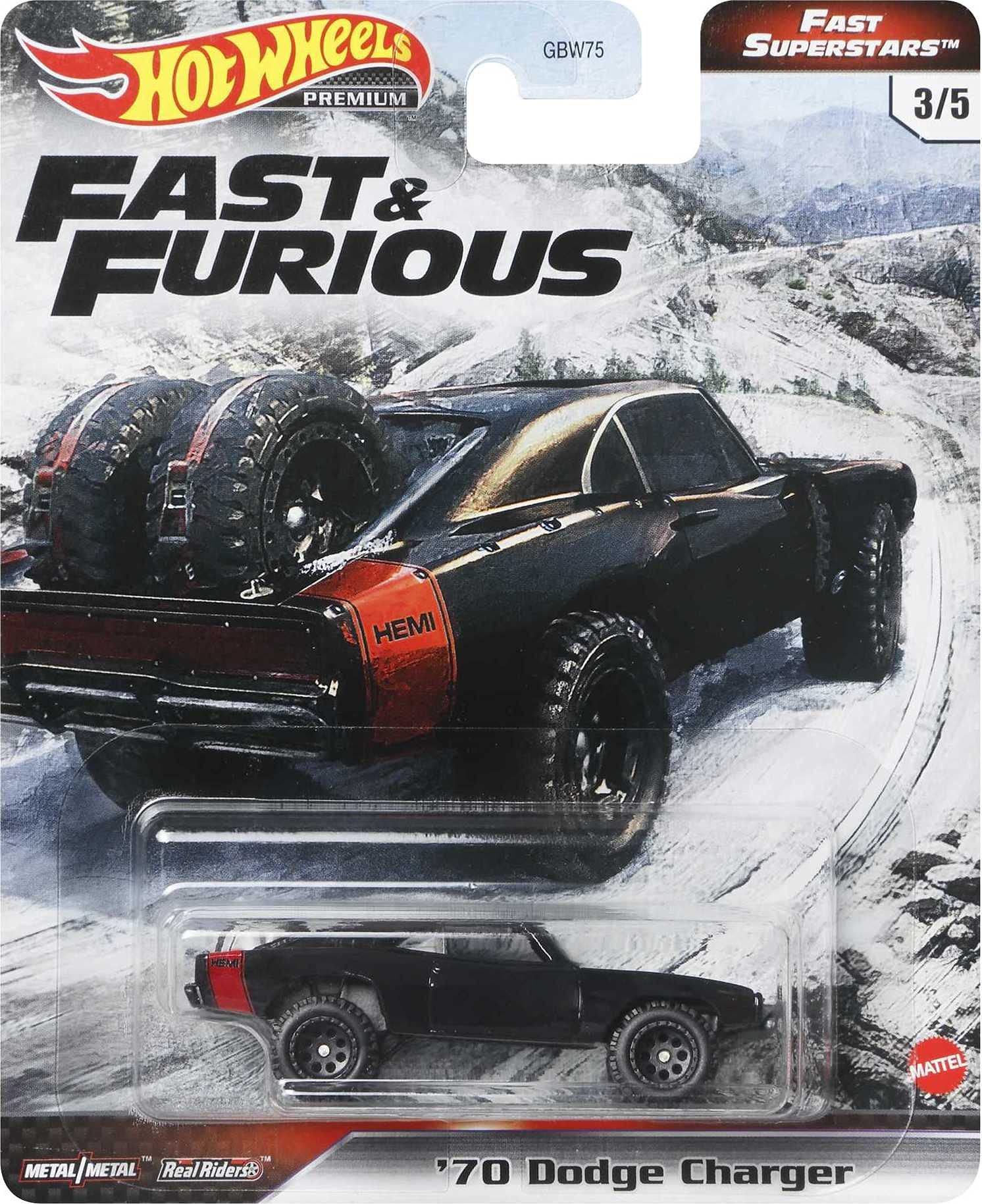 

Hot Wheels Fast Furious Premium Fast Superstars Dodge Charger GRL83 & - 70