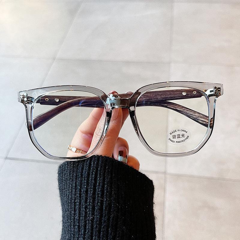 Gjennomsiktig datamaskinbrilleinnfatning Kvinner Menn Antiblått lys Runde briller Blokkerende briller Optisk brillebrille