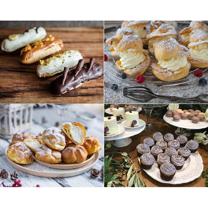 Large Cream Icing Piping Nozzle Tips 3 Pieces Professional Stainless Steel Puff Nozzle for Decorating Cake and Filling Pastry