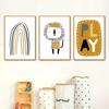 The Alphabet Rainbow Gate Lion Bird Wall Art Canvas Painting Nordic Posters And Prints Cartoon Wall Pictures For Kids Room Decor