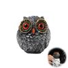 1/3Pcs Handmade Realistic Owl Statue with Big Eyes Intricate Feathers Metal Owl Figurine Home Decor