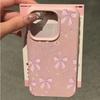 Pink Floral Bowknot Case For Samsung Galaxy A07 A36 5G A26 A06 A16 A15 A25 A55 A35 A54 A14 A34 A24 A32 A52 A72 A53 A33 A05 A05S