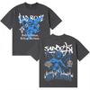 Rapper Junior H Sad Boyz Hip Hop T Shirt Unisex Unisex Summer Crewneck Short Sleeve Double Sided Print Streetwear Hip Hop Clothing