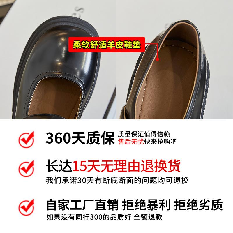 Sheepskin Pad Mary Jane Shoes 2026 Spring British Style Retro Small Leather Shoes Casual Platform Shoes