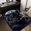 1 Stück Tiger Mond Teppich Anti-Rutsch Polyester Bodenmatte für Büro, Schlafzimmer