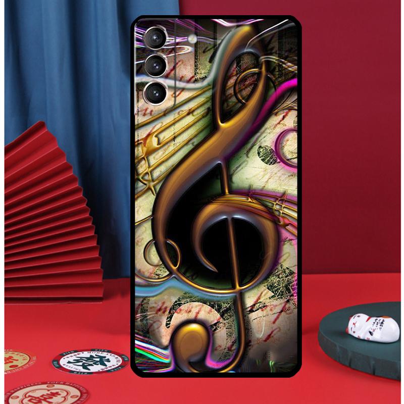 Treble Clef Music Note Phone Case For Samsung Galaxy S25 Ultra S9 S10 S20 S21 S22 Plus S23 FE S24 Ultra Back Cover