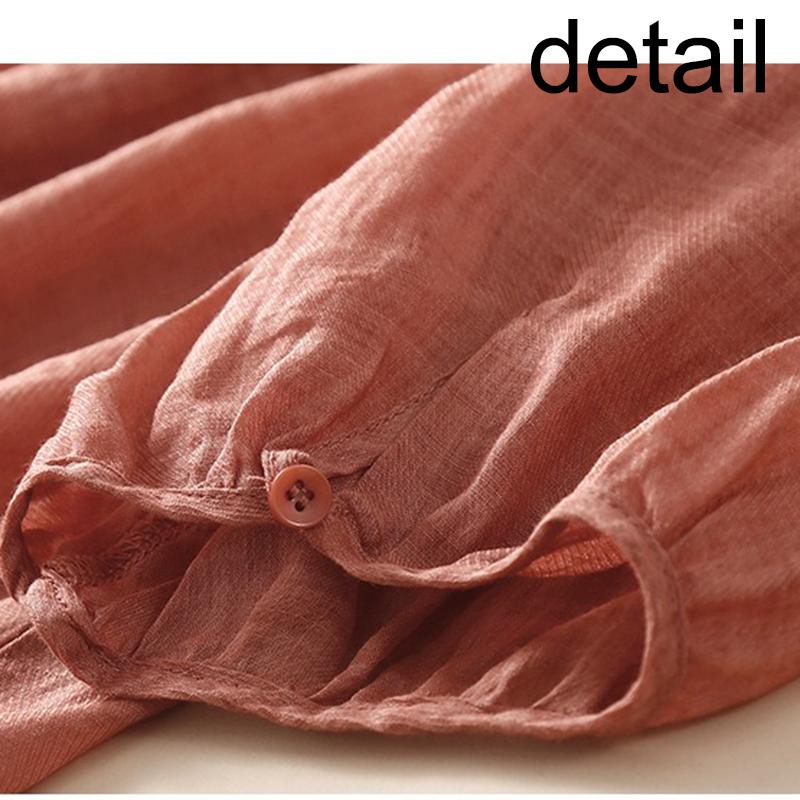 Vintage Embroidery Short Sleeve for Women V-neck Casual Fashion Loose T-shirt Summer Cotton Breathable Lightweight Comfortable Short Sleeve T-shirt