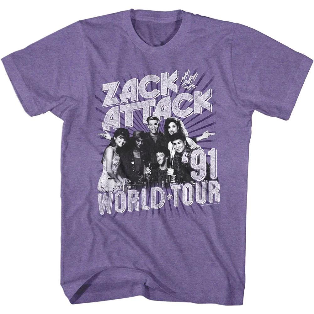 Saved By The Bell - Zack Attack 91 Tour - Short Sleeve - Heather - - T-Shi 150
