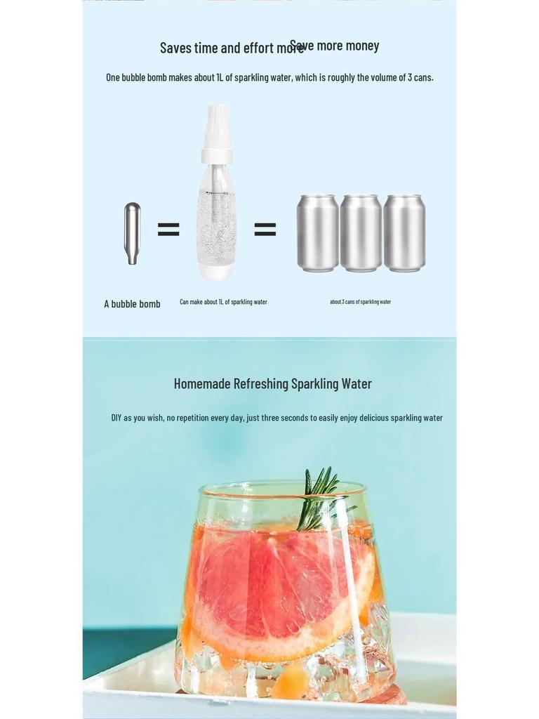 Portable Carbonated Beverage Maker for Home and Bubble Tea Shop