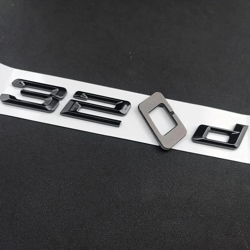3D Glossy Black Car Rear Trunk Letters Stickers For BMW E46 E36 G20 E90 F30 E92 316d 318d 320d 325d 330d Emblem Logo Accessories