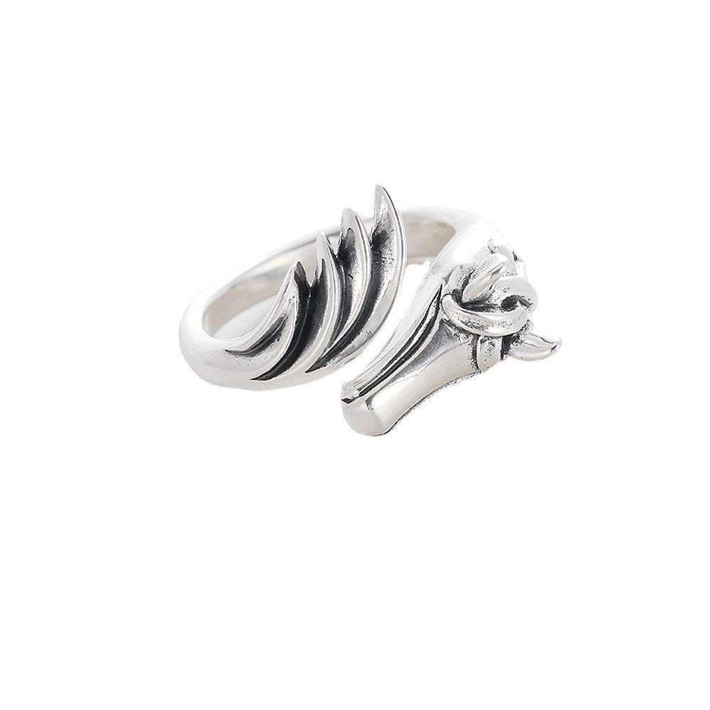 Men Hip Pop Pegasus Open Ring