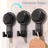 3pcs Removable Swivel Strong Suction Cup Hook Water And Moisture Resistant Suitable For Kitchen Bathroom