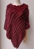 2022 Autumn/Winter Handmade Real Rabbit Fur Knit Triangle Shawl & Women's Pullover Cloak