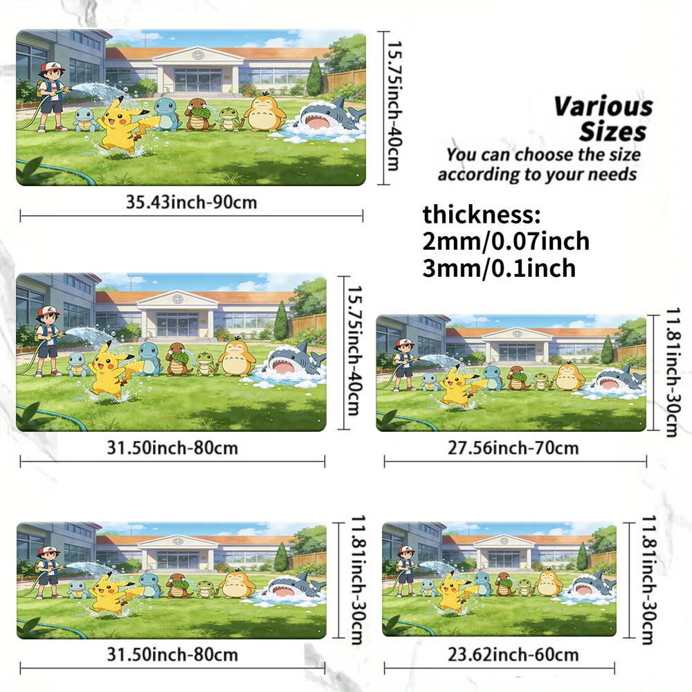 Pokemon Ash Ocean Fishing Adventure Playmat NonSlip TCG Card Mat 30x80x0.2cm