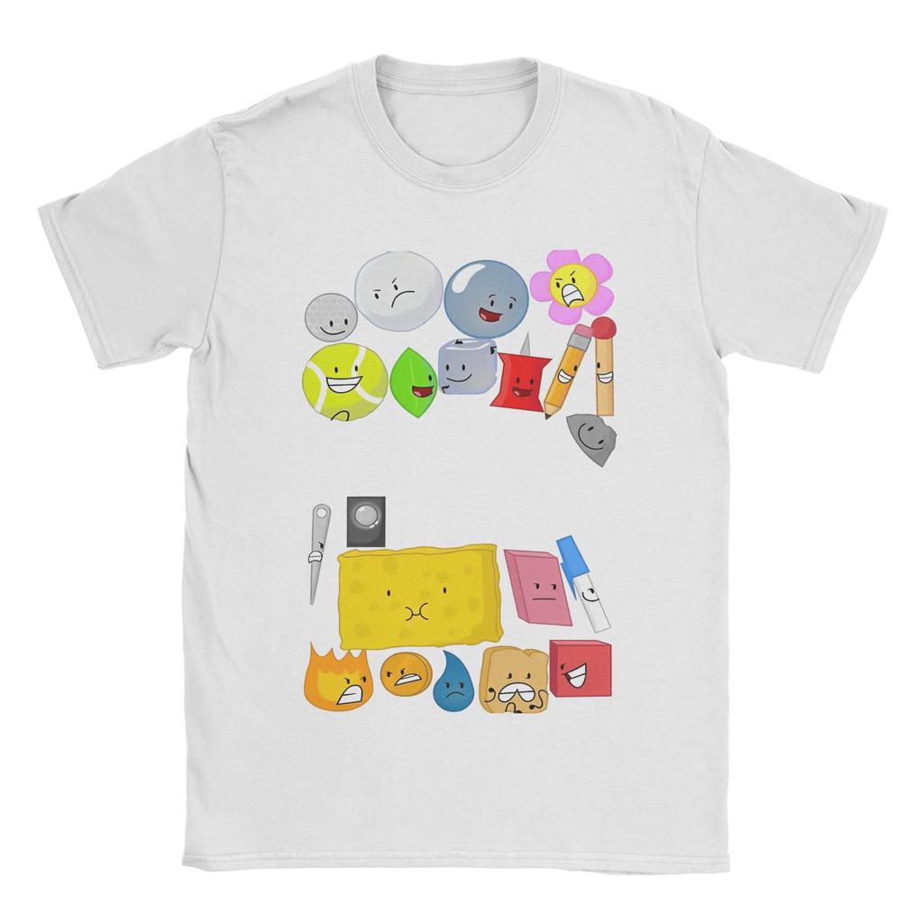 BFDI Battle for Dream Island T-shirt Letni Bawełniany T-shirt Męski Harajuku Koszulka z Własnym Logo Krótki Rękaw Y2K Retro