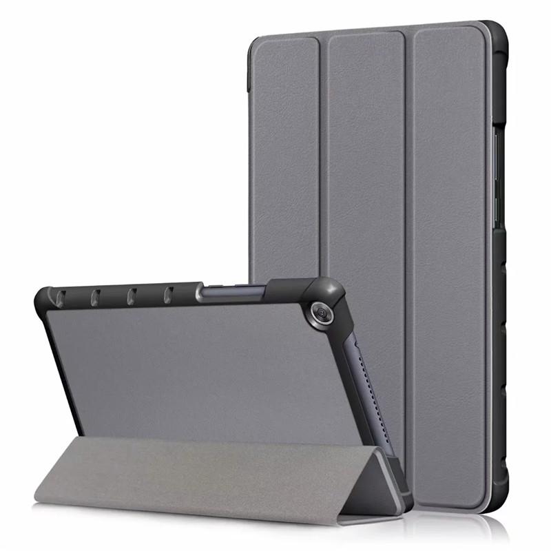 

Чохол для Huawei MediaPad M5 Lite 10 BAH2-W19/L09/W09 Ultra Slim Pu Leather Stand Cover for Mediapad T5 10.0 Case M5 lite 10.1 inch сірий колір