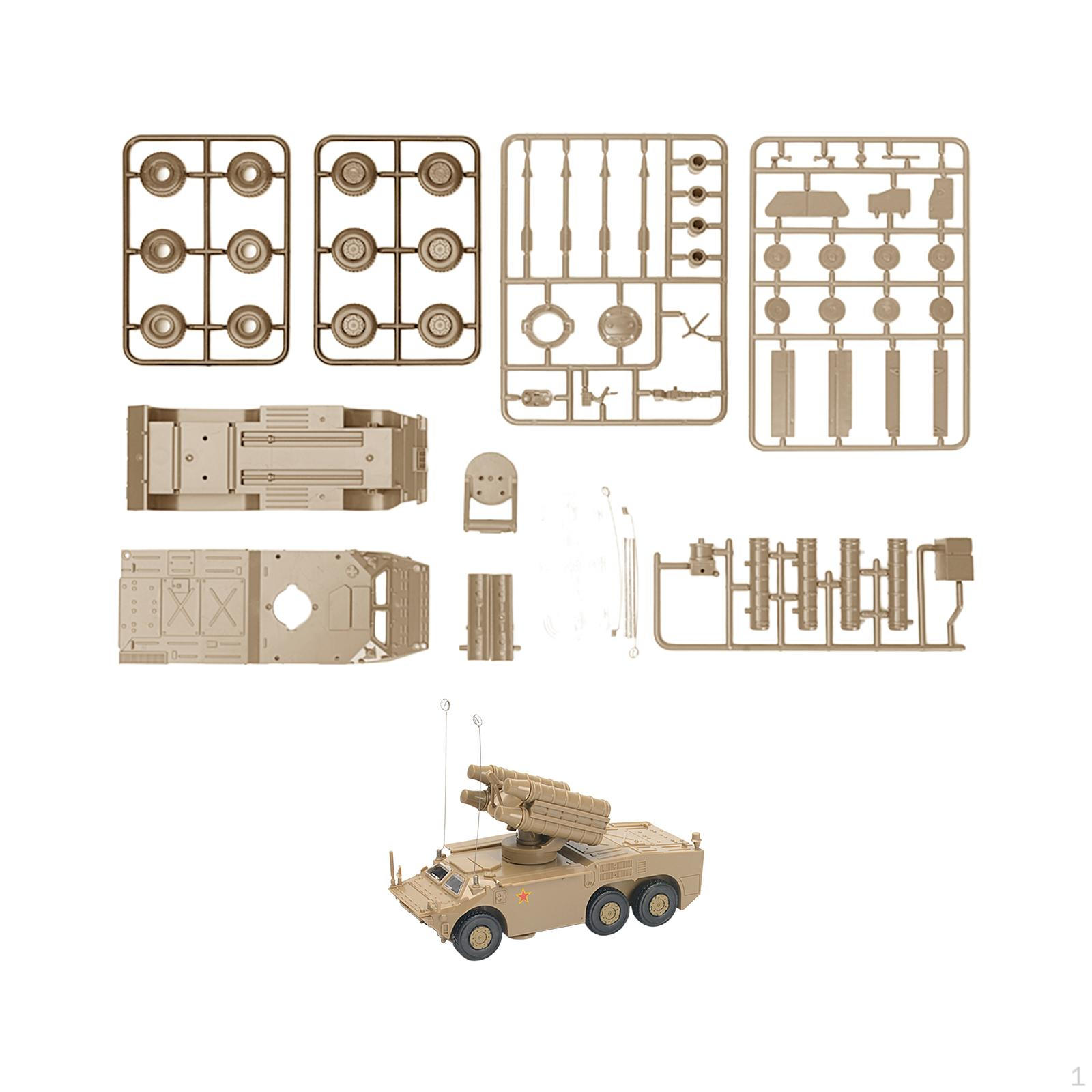 

1/72 Бронемашина, 4D Сборка-симуляция, Декор стола, Игрушки-грузовики для дома, жёлтый