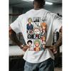 Trendy T-shirt T-shirt Animation Summer Cotton Men's and Women's Tight T-shirt Street Casual Fashion Loose