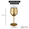 Steel Stainless  Wine Glasses, Gold Plated, Matte, Set of 2 Pcs.