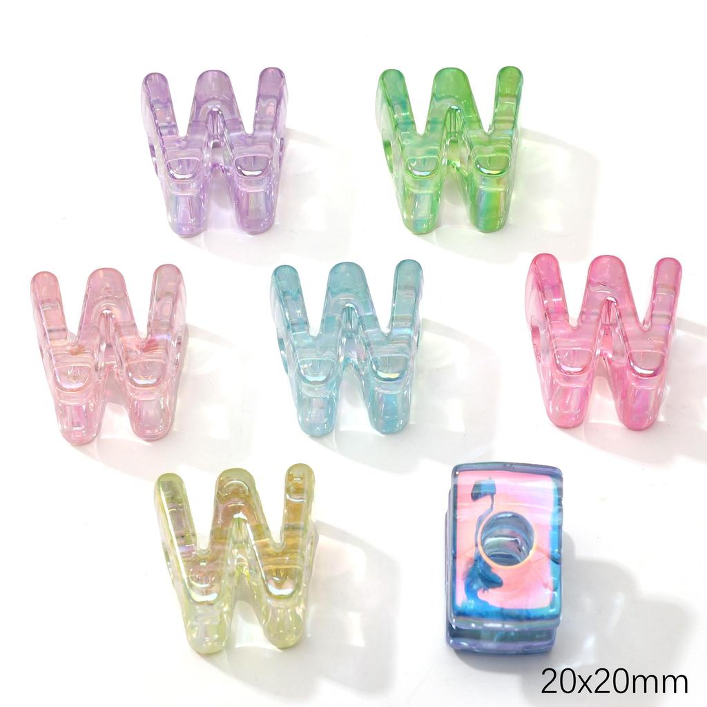 5 Stück Acrylperlen Regenbogen Sonnenschein Buchstabenperle für DIY Halskette Armband Ohrringe Schmuckherstellung Bastelzubehör