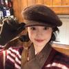 Chapeau Octogonal Tricoté Alpaga Rétro Coréen pour Femmes en Automne et Hiver Chaud Grand Tour de Tête Casquette de Newsboy Béret