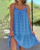 2025 Summer Floral Sleeveless Spaghetti Strap Dress - European American Pastoral Style