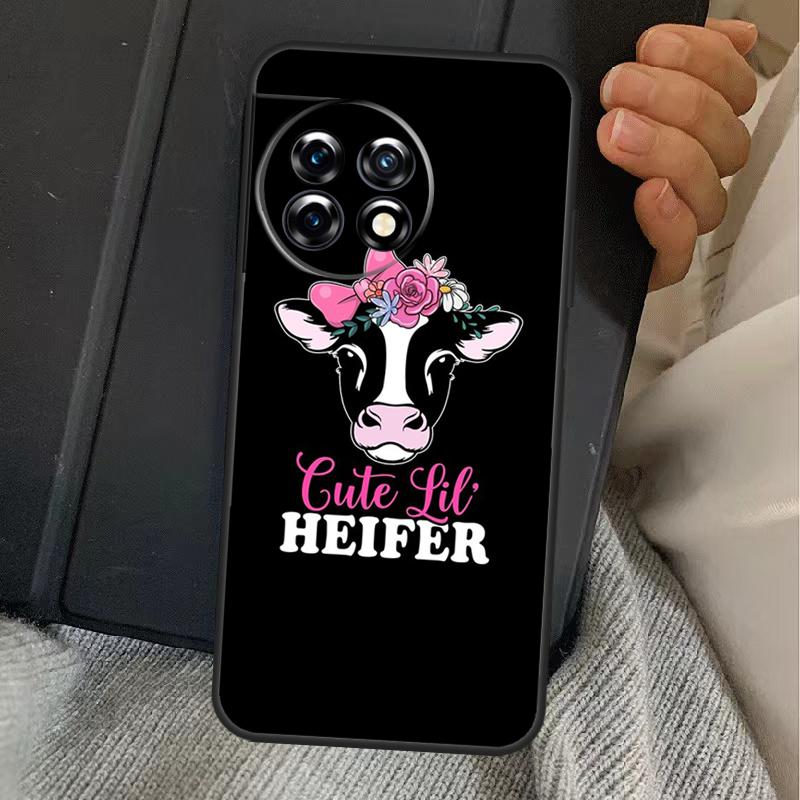 Cute Cow Moo Case For OnePlus 13R 12R 10R 13T 10T 8T 15 13 12 11 Nord CE 4 3 2 Lite N20 N30 Nord 5 Cover