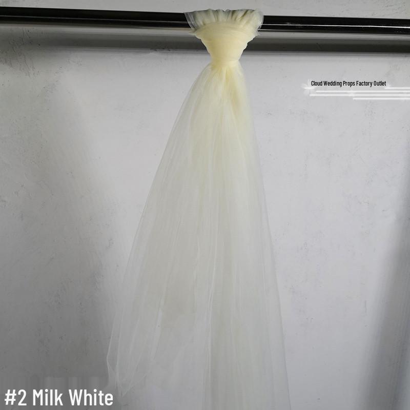 High-Density Swiss Organza Yarn Wedding Decor Fabric: Table Runner, Ceiling Drapes, Chair Sash Props