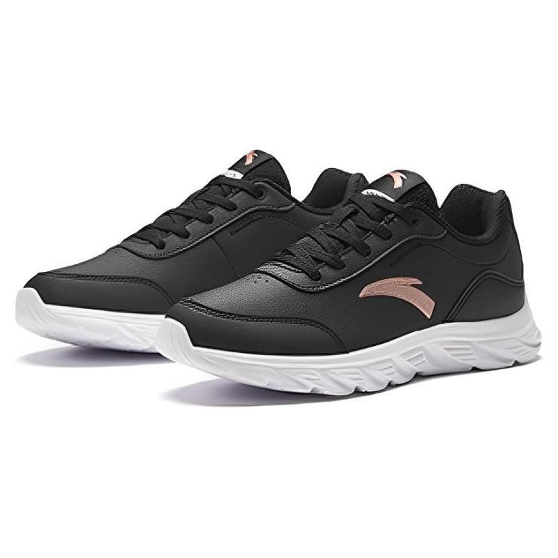 Anta Running Collection Wear resistant And Waterproof Low top Casual Running Shoes Women's Black White Sneakers 922355571-6