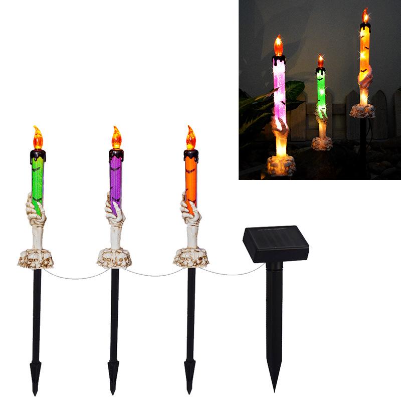 Haunted Festival Skull Solar Candle Light for Garden