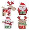 Bezaubernder hölzerner Weihnachts-Countdown-Kalender Dekoratives Stück mit Schneemann-Design
