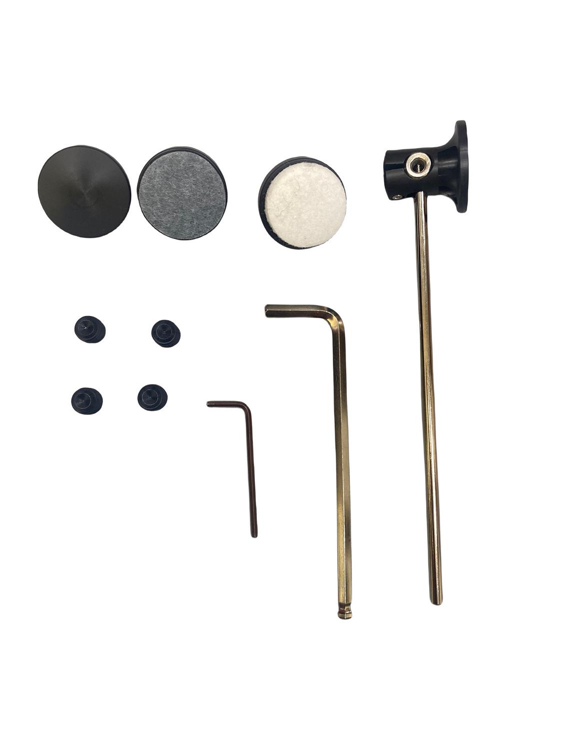

MDM-103 Bass Drum Pedal Replacement Hammer Head with Multiple Striking Options 3 Pedal Hammers + 2 Wrenches + Screws чорний