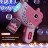 Cute Full-Automatic Bubble Machine Toy for Children Outdoor Bubble Blowing Game Unicorn with Light Kids Toy(without Bubble Water