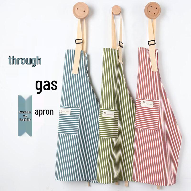 Cotton Linen Striped Apron