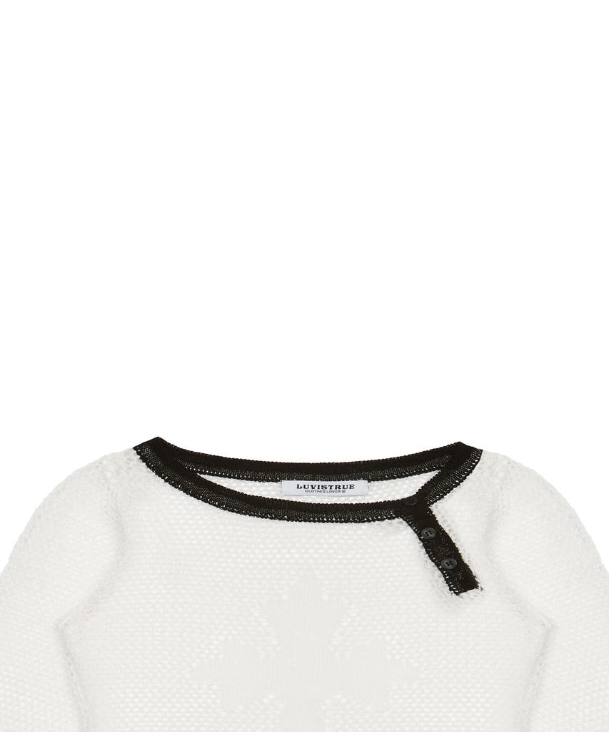 LUVISTRUE Sm Cross Mesh Knit(White)