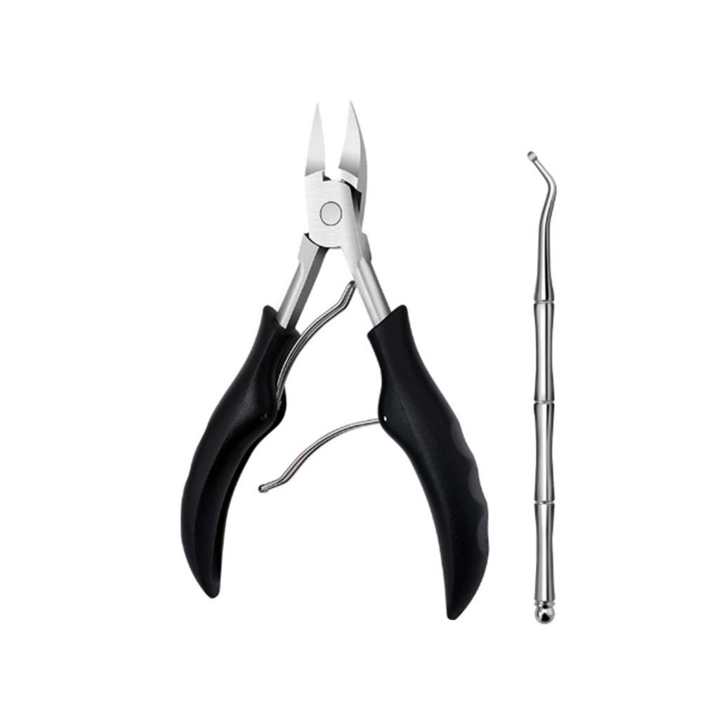 2Pcs Ingrown Toenail Tools Kit Stainless Steel Nail Cuticle Pliers Ingrown Nails Clipper Lifter Fingernail Toenail