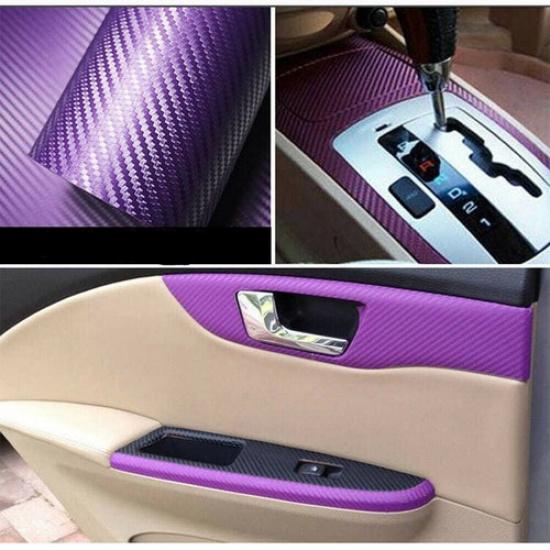B Pillar Vinyl Wrap Sticker Box Car Carbon Fiber Center Console Dashboard