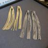 Fashion Gold Color Knot Long Tassel Drop Earrings for Women Punk Exaggerated Metal Chain Statement Earrings Jewelry Party