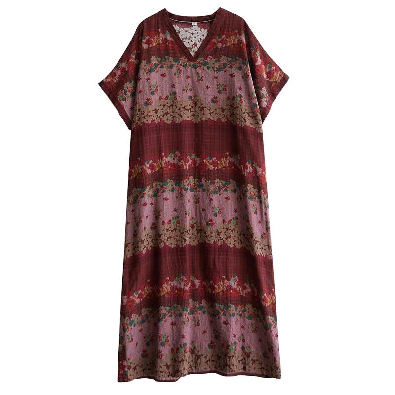 Summer V-neck Beach Dress Long Robe
