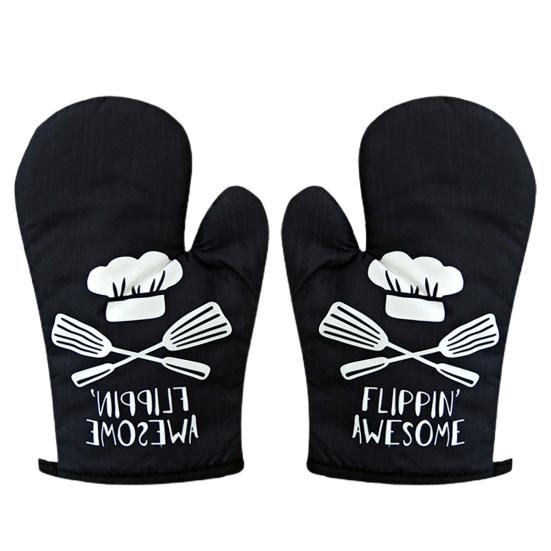

1 пара прихваток для духовки, термостойкие, с петлей для подвешивания, ультратолстые, водонепроницаемые, изысканный узор, защита от ожогов, полиэстер, утолщенные, с противоскользящим принтом, для микроволновой печи