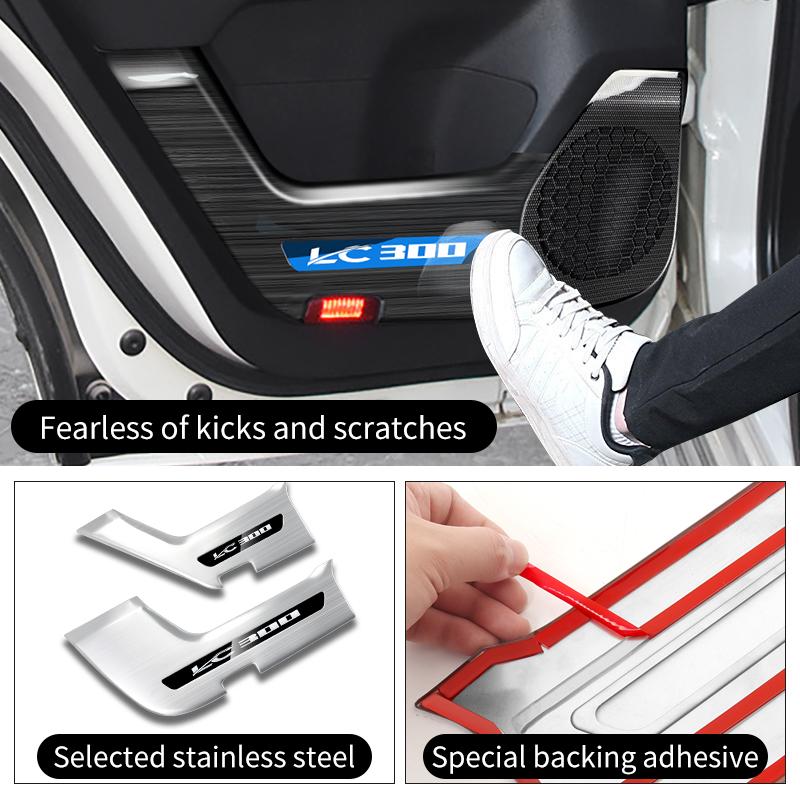 LC300 FJ300 Interior Accessories For 2021-2025 Toyota Land Cruiser 300 Stainless Steel Car Door Protective Cover Speaker Cover