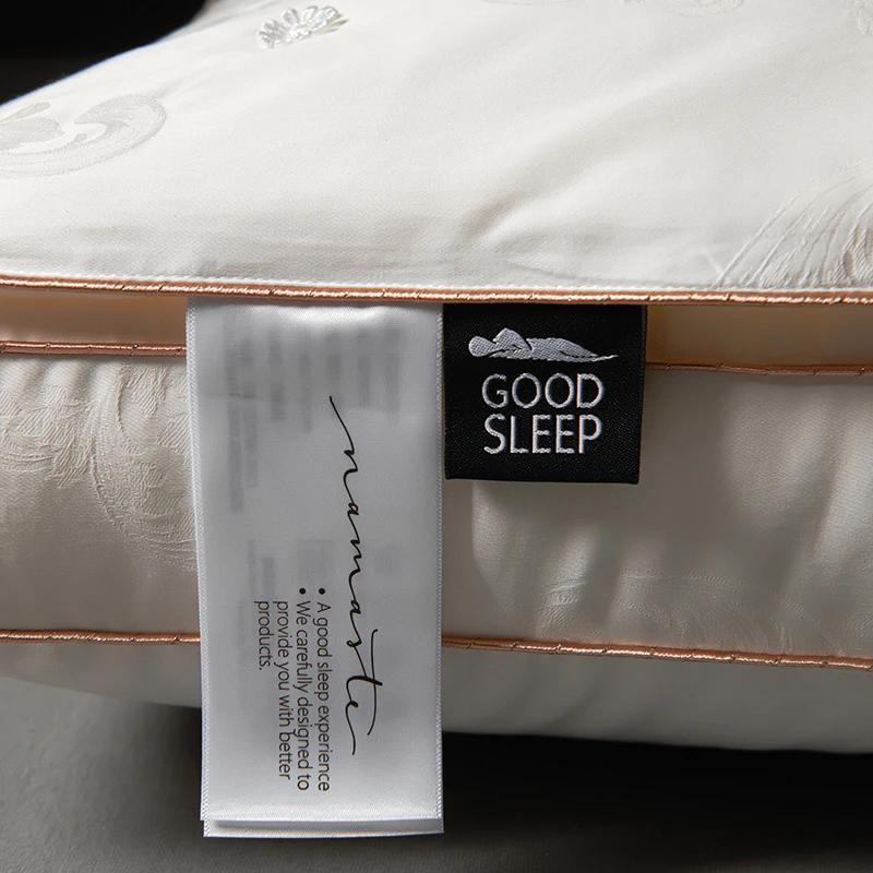Mulberry Silke Puter For Sove Naturlig Silkefyll Gongsatin Jacquard Anti Mite Myk Helsevesen Sengetøy Hotell Nakkeputer