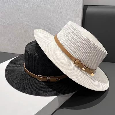 Casual Beach Hat Straw Panama Hat New Visor Cap Summer