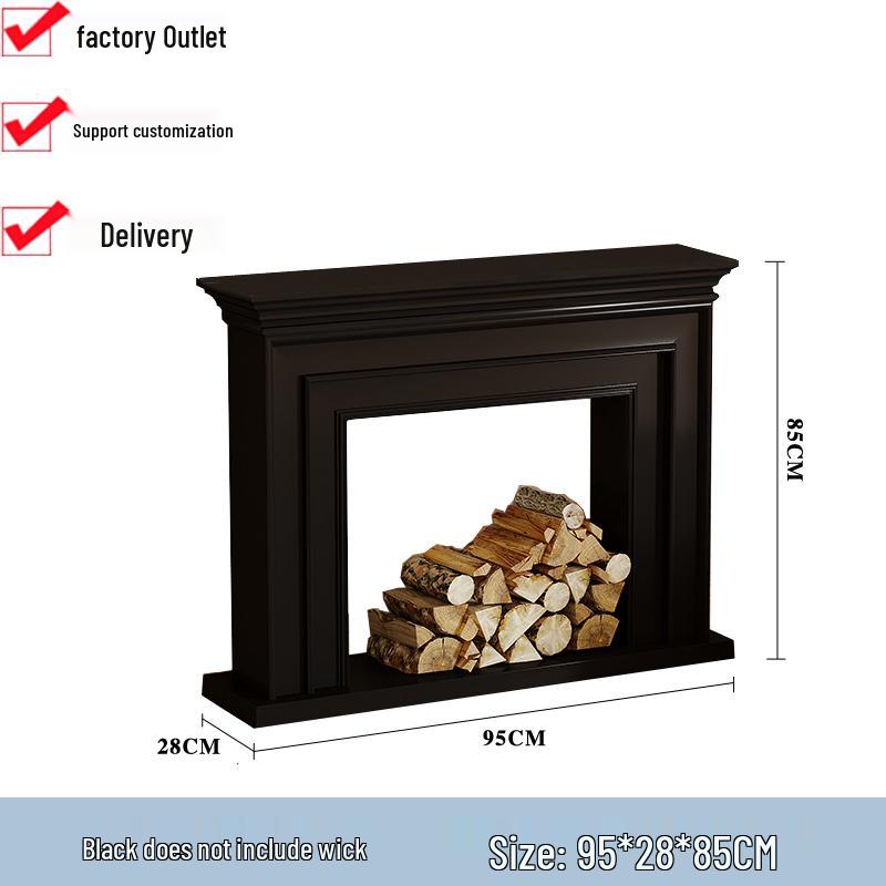European-Style Customizable Decorative Fireplace Cabinet with Electronic Flame Insert