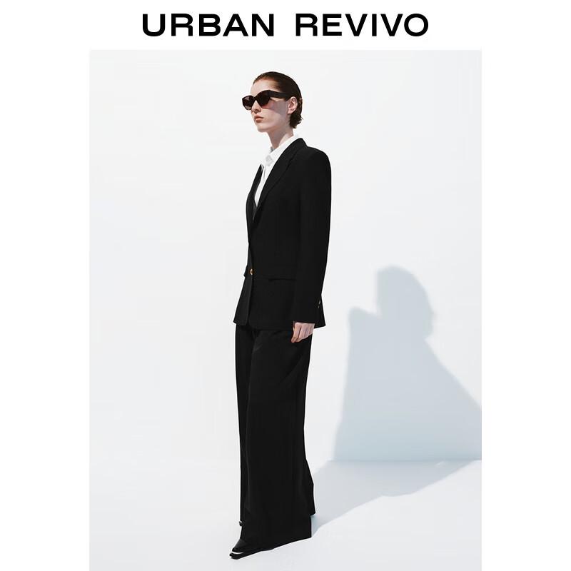 UR2025 Women's Pleated Wide-Leg Commute Pants
